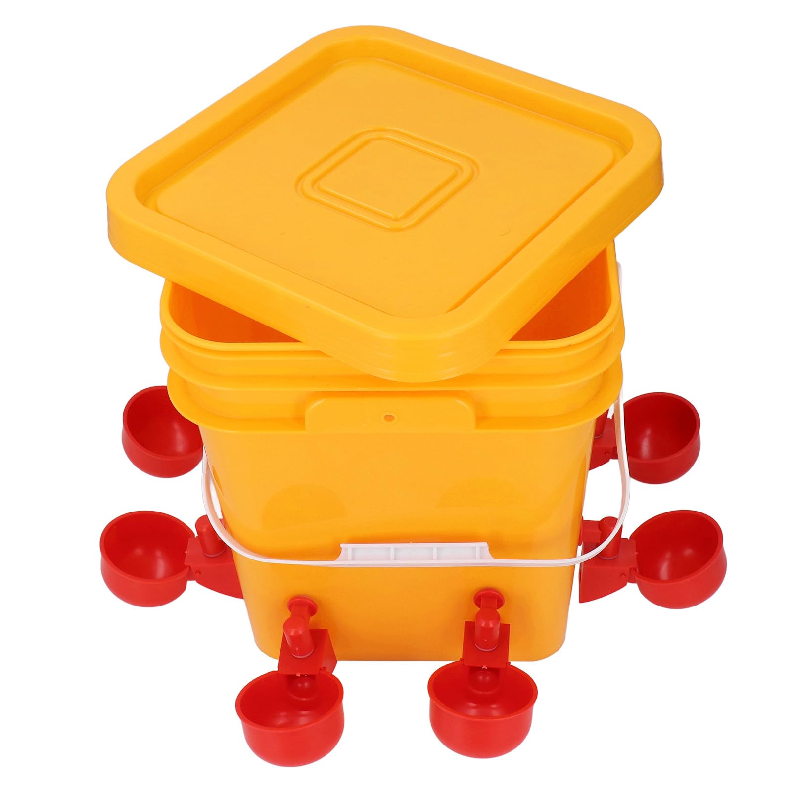 Juego de bebederos automáticos para Pollos, dispensador de Agua para Aves de Corral con Recarga automática y diseño de bajo derrame para Pollos, Patos, Gansos y Pavos, de Gran Capa (Tazas de Agua