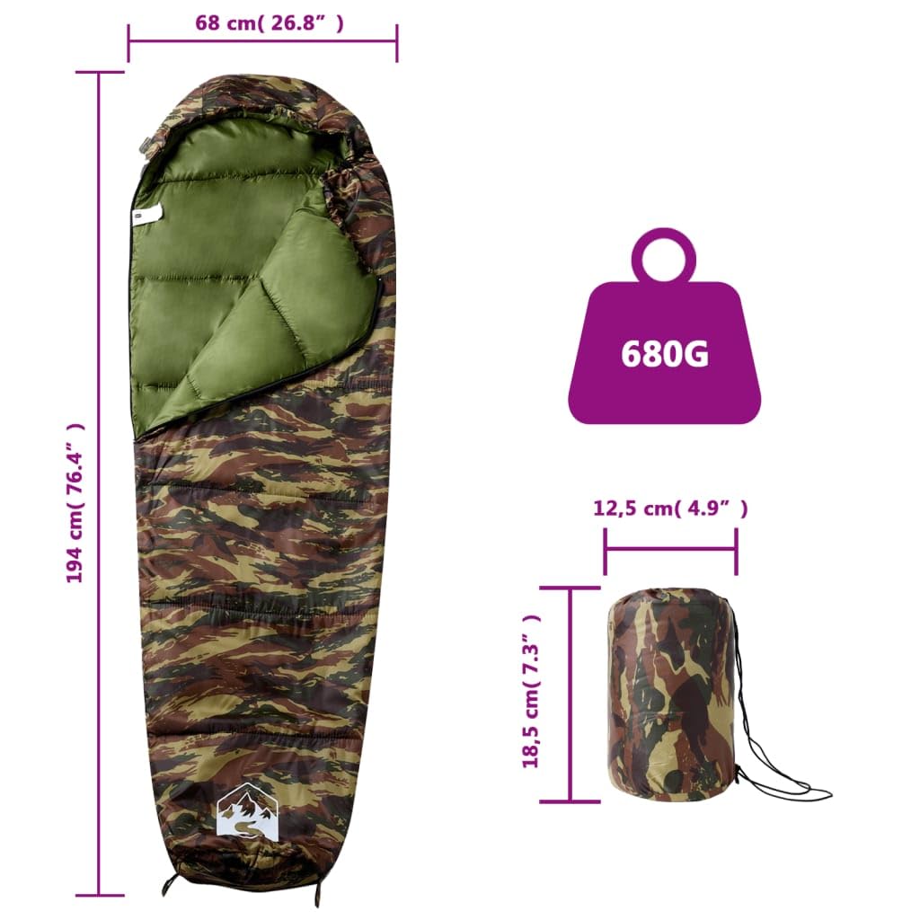 Ultralekki śpiwór typu mumia dla dorosłych, na kemping, wędrówki, trekking, outdoor, wodoodporny, oddychający, z podwójnym zamkiem błyskawicznym, na pory roku