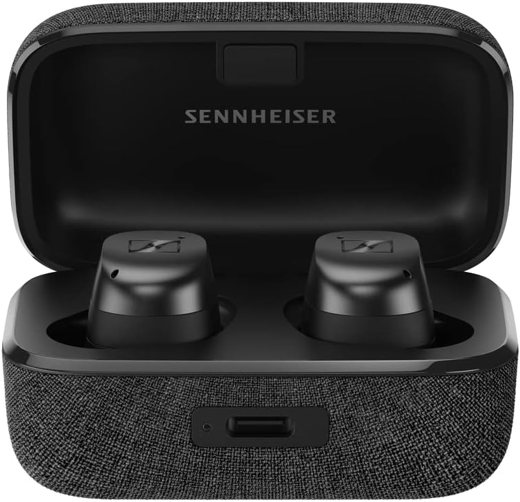 Momentum True Wireless 3 Earbuds -Bluetooth in-Ear Headphones for Music and Calls with ANC, Multipoint connectivity, IPX4, Qi Charging, 28-Hour Battery Life Compact Design - Graphite