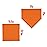 Franklin Sports Baseball Base Set - MLB Bases for Baseball + Softball with Home Plate - Portable Baseball, Softball, Kickball Bases - Orange Rubber Bases