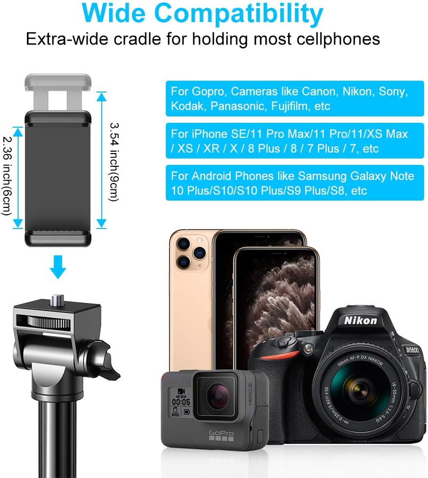 Rеvіеw Bcway Phone Tripod, 55.9 Extendable Selfie Stick Tripod Bluetooth, All-in-One Travel Tripod with Remote, Compatible with iPhone 13/13 Pro Max/12/12 Pro/12/11 Pro Max/XS Max, Galaxy S20, Camera, Gopro