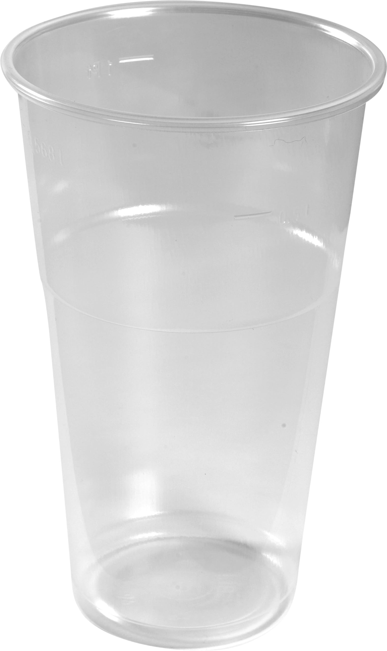 Abena Gastro Beer Plastic Disposable Cups | 16 oz | Pack of 50 | Recyclable Plastic Party Cups | Beer Glasses
