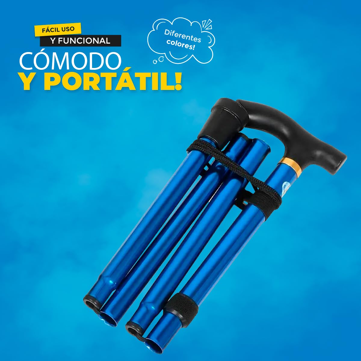 Steexu Walking Sticks For Women/Men - Folding Walking Sticks For Ladies And Gents Foldable Walking Stick Collapsible Walking Stick Walking Cane Adjustable Black - View #4