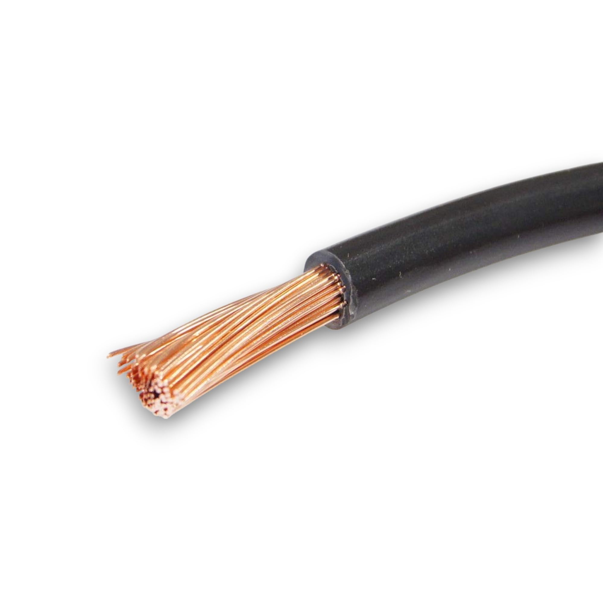 MKGT Red & Black Battery/Starter/Welding Flexible PVC Cable Wire 110/170/345 Amp 16mm 25mm 35mm ® (10mm² Black, 2 Meters)
