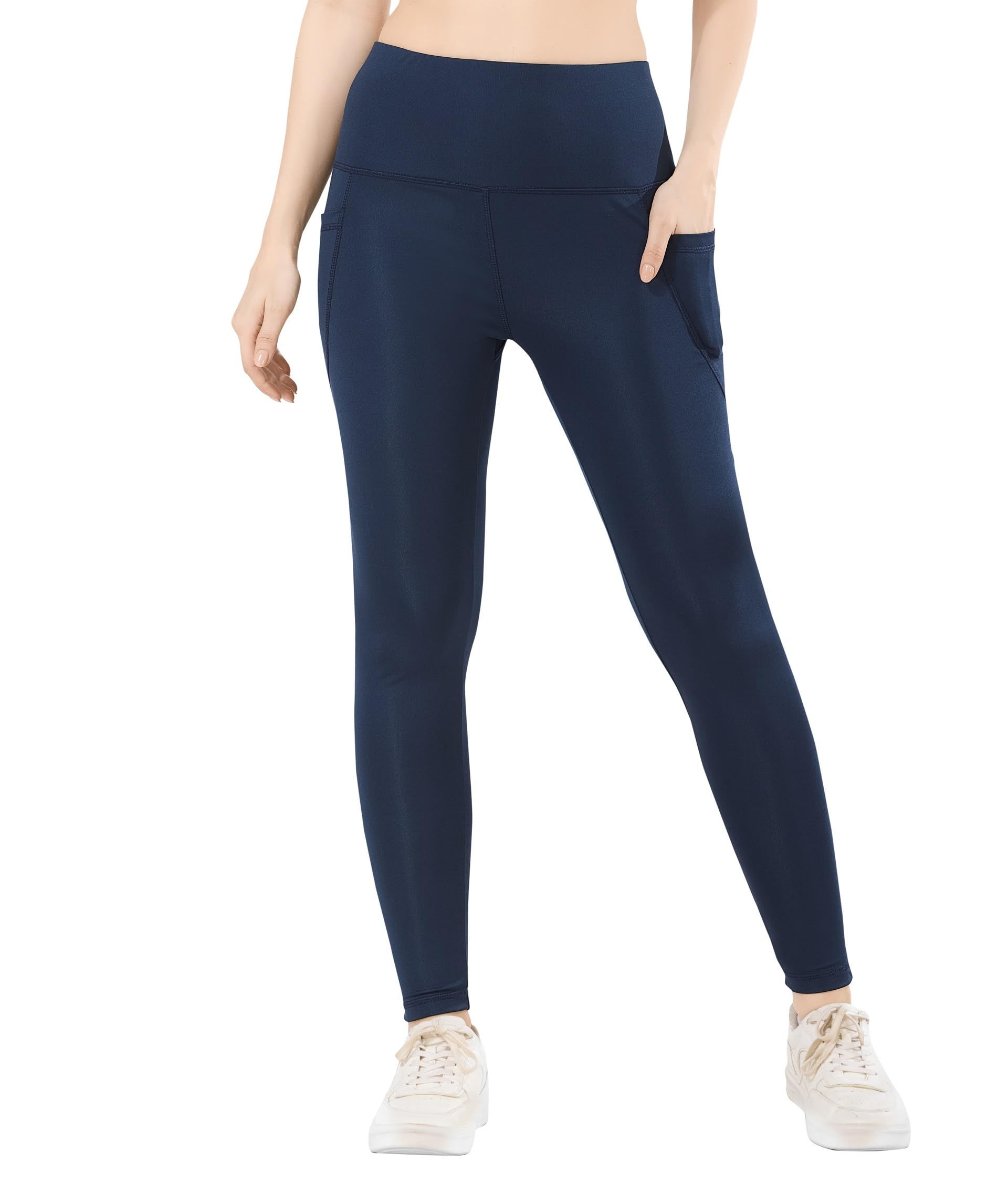 Active Yoga Leggings for Womens Gym High Waist with 2 Pockets, Tummy Control, Workout Pants 4 Way Stretch Yoga Leggings, Sizes - S, M, L, XL, 2XL, 3XL, 4XL