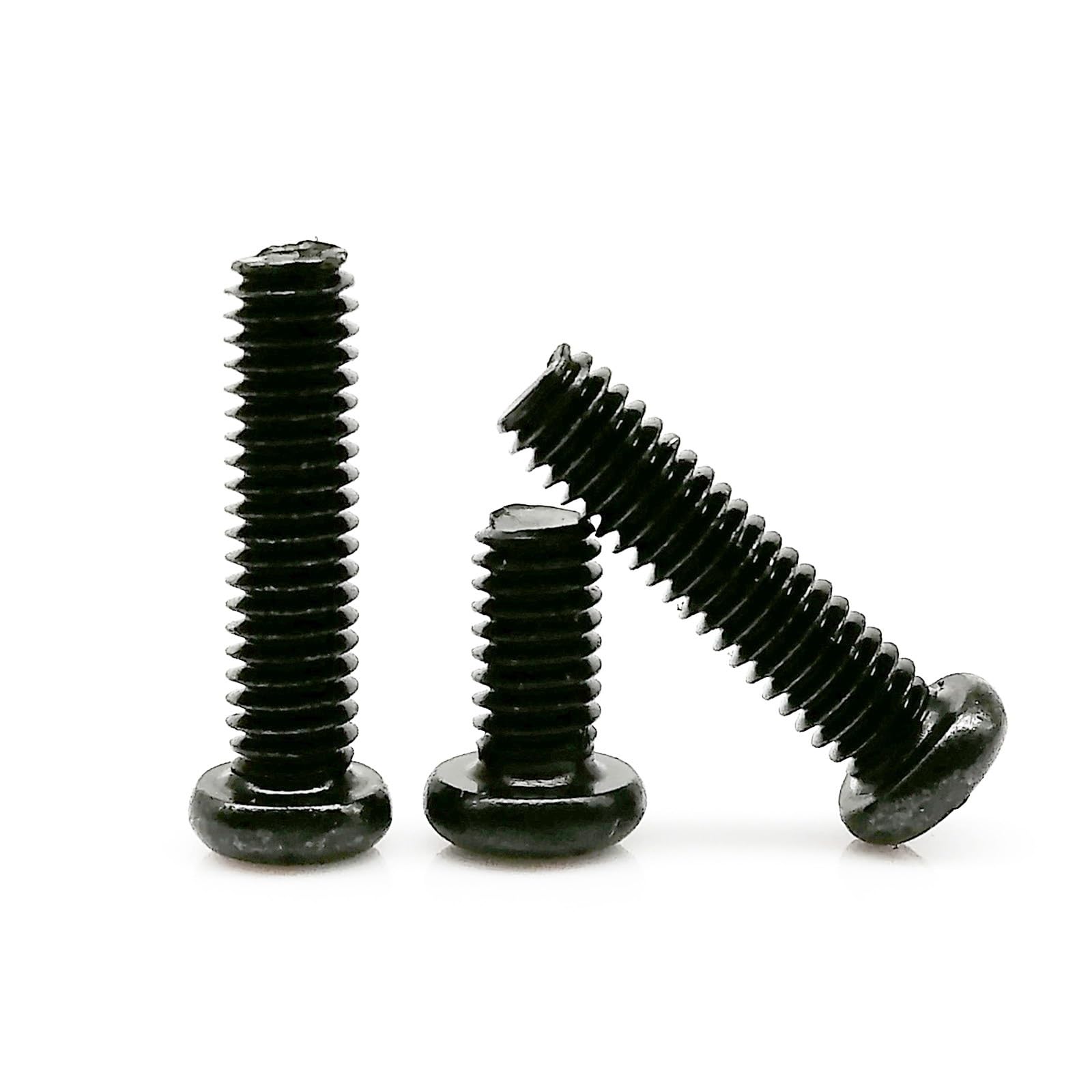 Tornillo autorroscante M1 M1.2 M1.4 M1.6 M2 M2.5 M3 M3.5 M4 Mini pequeño micro negro acero cruz empotrada Phillips Pan cabeza redonda tornillo cubierta (22 mm, M4)