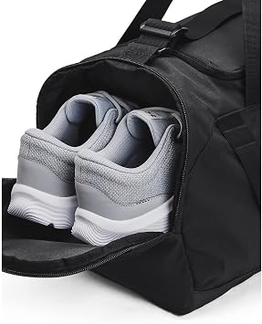 Under Armour Womens Undeniable Signature Duffle, (001) Black / / Metallic Harbor Blue, One Size Fits Most