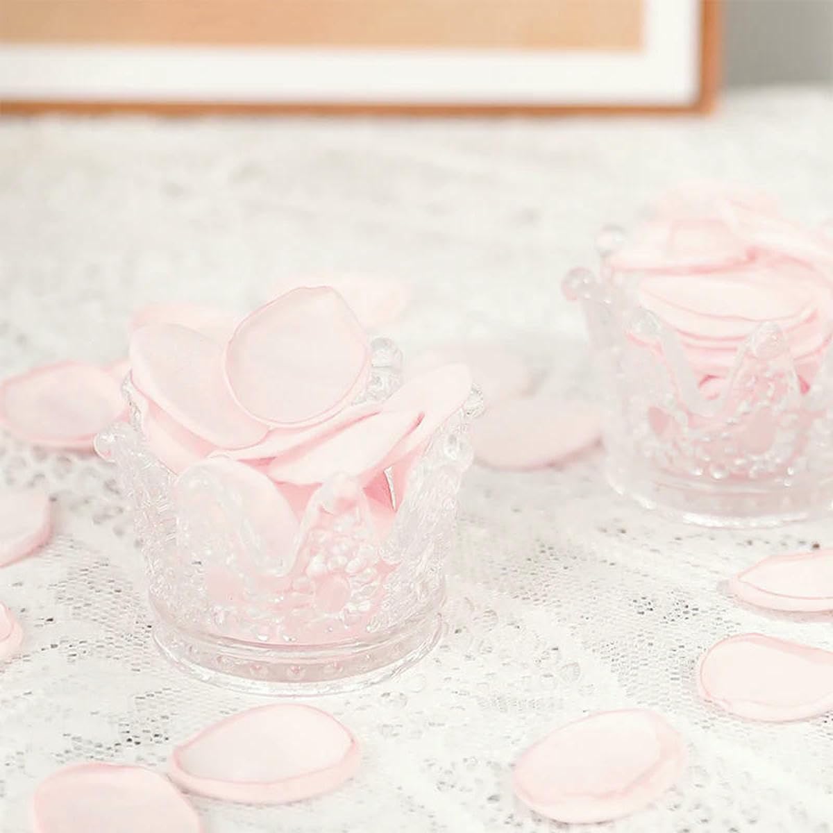 Pétales de rose de simulation rose clair décoration pour Saint-Valentin et soirée romantique