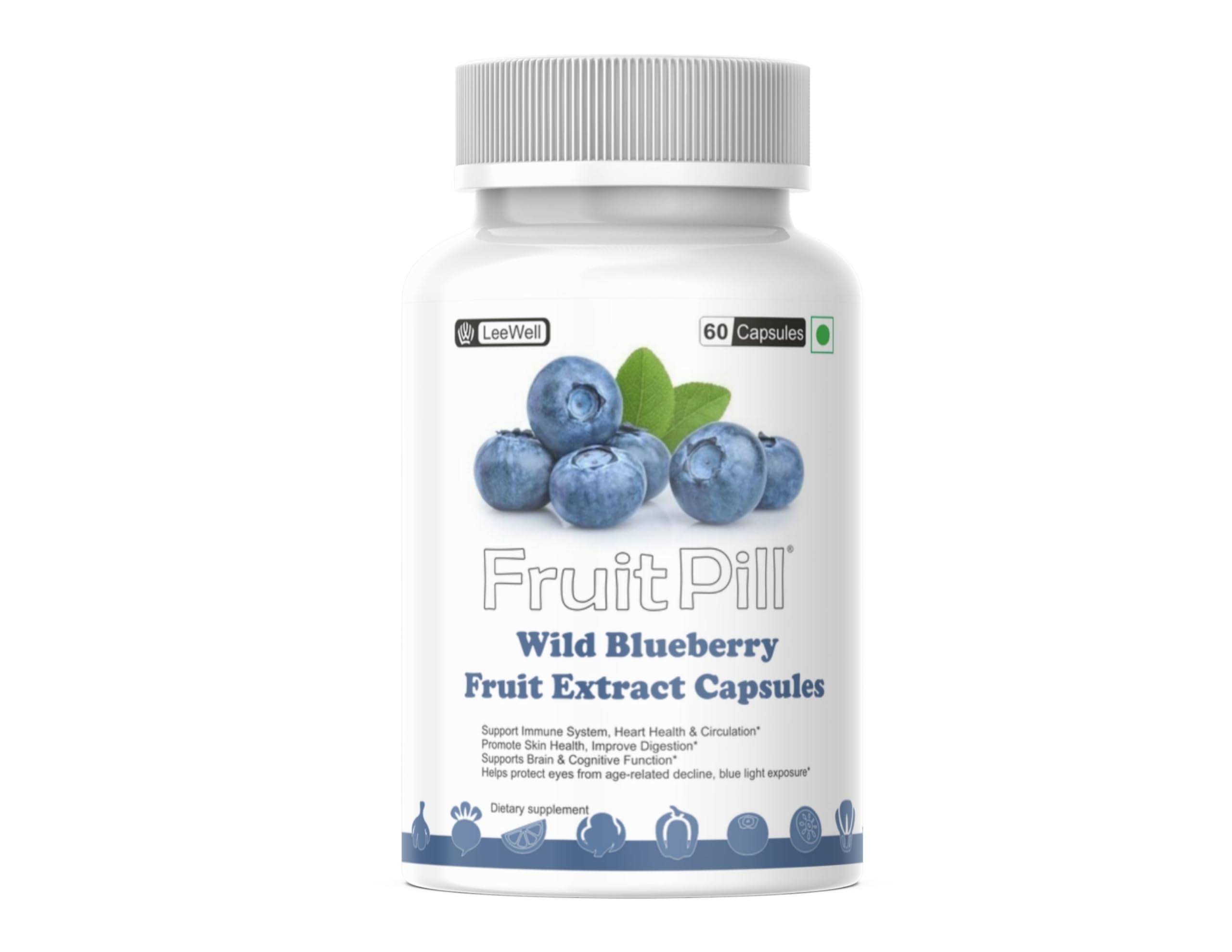 Wild Blueberry Fruit Extract supplement | Antioxidant & Eye Health Support | Rich in Anthocyanins | Vision, Brain & Heart Support - 60 Veg Capsules-image-12
