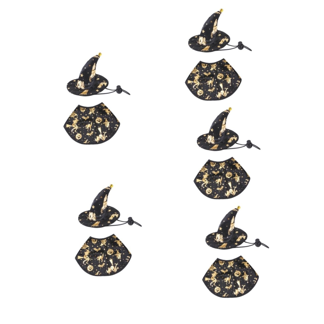 Beavorty 5 Set Di Mantello Per Cosplay Di Animali Domestici Costume Di Halloween Per Cani Cappello Per Gatti Abbigliamento Da Festa Accessorio Per La Fotografia Di Animali Domestici