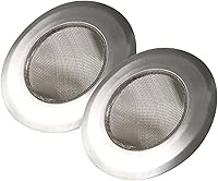 Vista 1 de Sink Strainer, Stainless Steel Fine Mesh Kitchen Sink Strainer - Large Wide Rim 4.3" Diameter -2 Pack