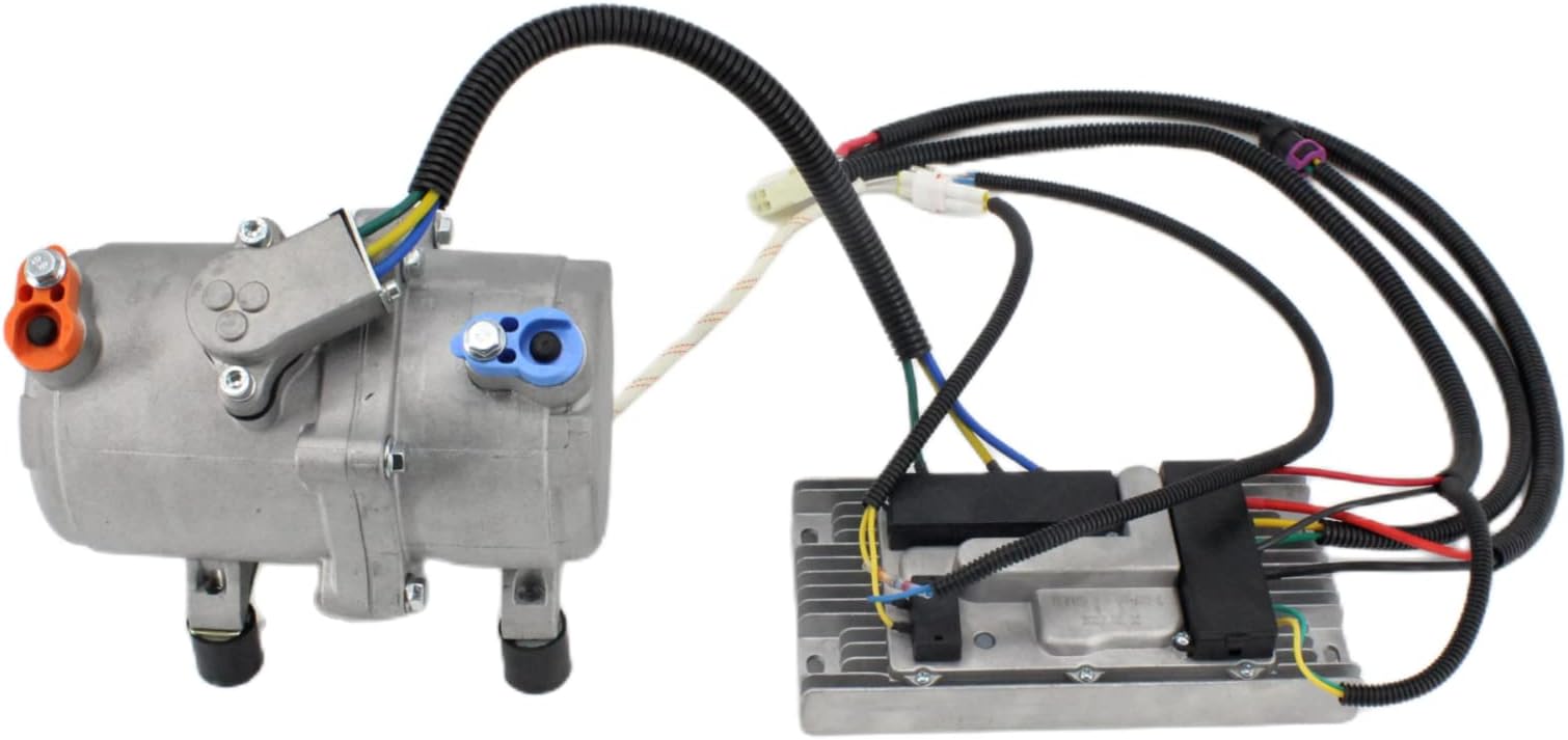 Automotive Air Conditioning Electric Compressor, 12V Air Conditioner Compressor Retrofitted with Fuel Free Electric New Energy Compressor (12V)