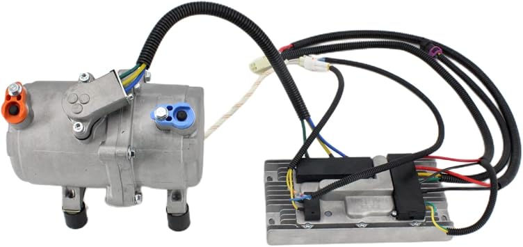 Automotive Air Conditioning Electric Compressor, 12V Air Conditioner Compressor Retrofitted with Fuel Free Electric New Energy Compressor 12V