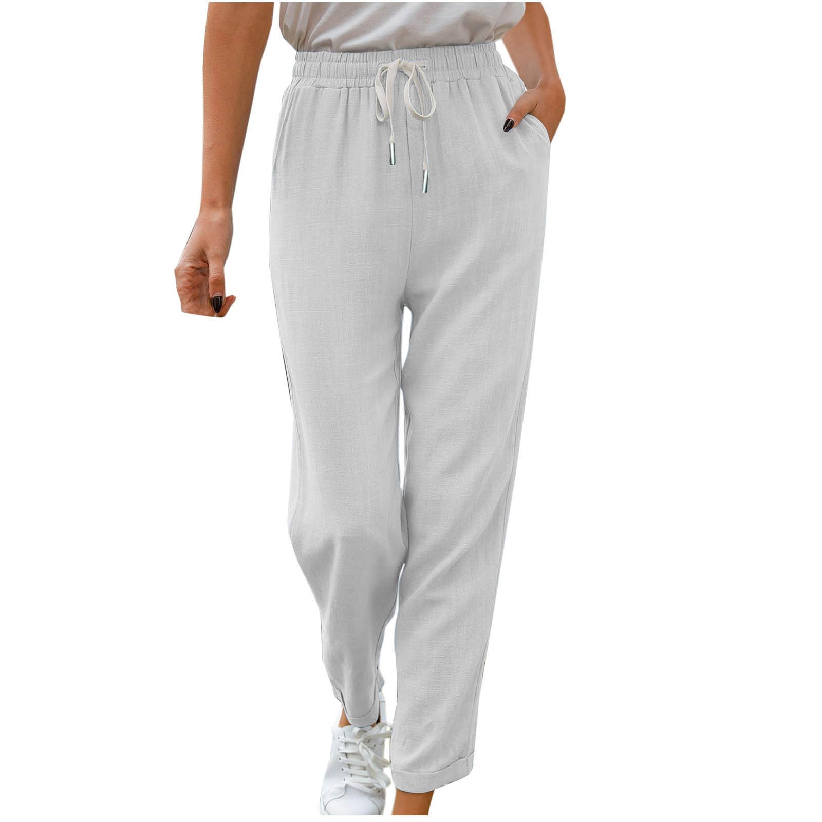 GSPCLAMPalazzo Pants for Women Comfort Spring Lounge Breathable 2024 Lounge Resort Wear Flowy Elastic Drawstring Trousers