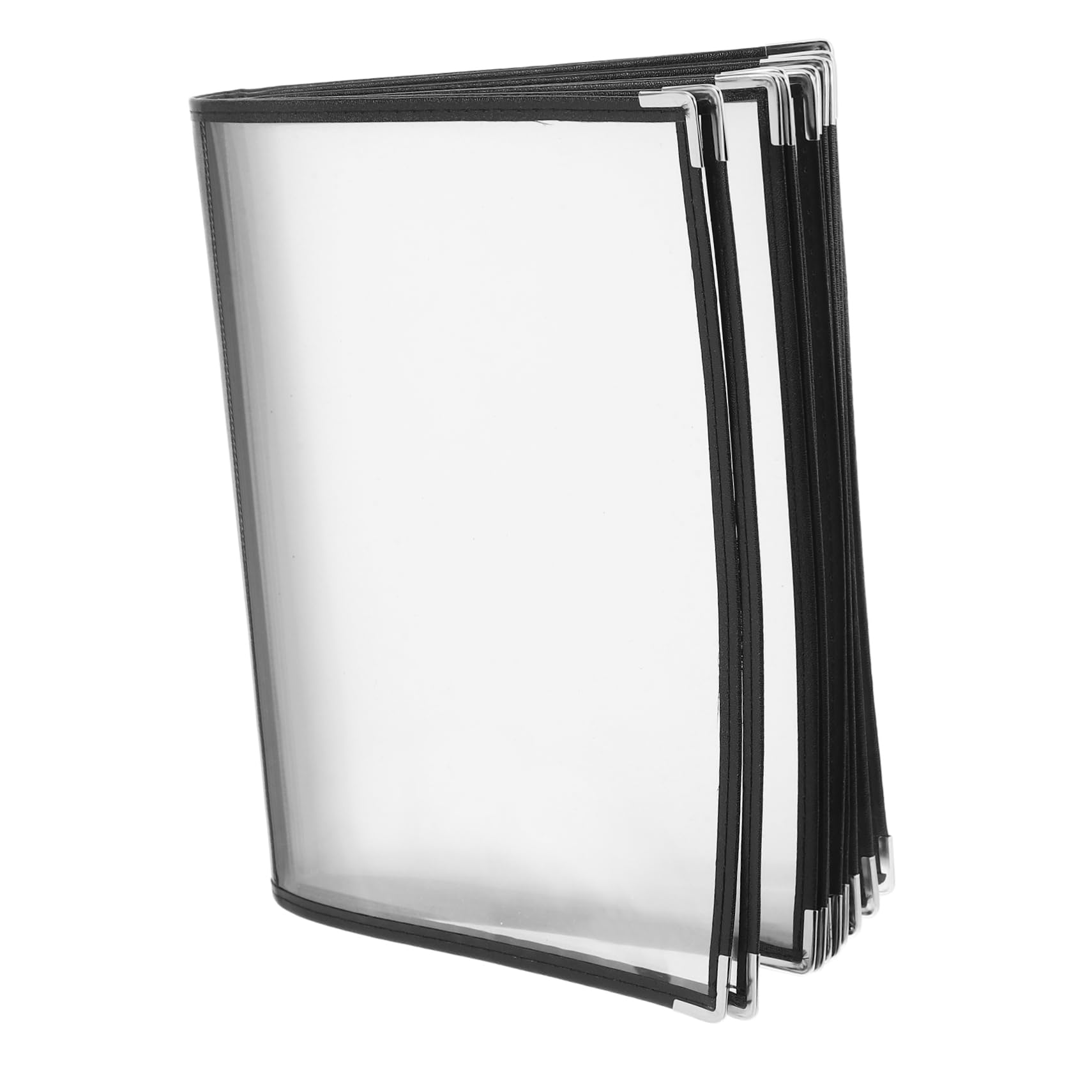 Porta Menù in Pvc Trasparente con Lati per Ristoranti e Bar Forniture per Ristoranti Copertina Trasparente per Libri Porta da Vino Cartellina per Libri da Ristorante