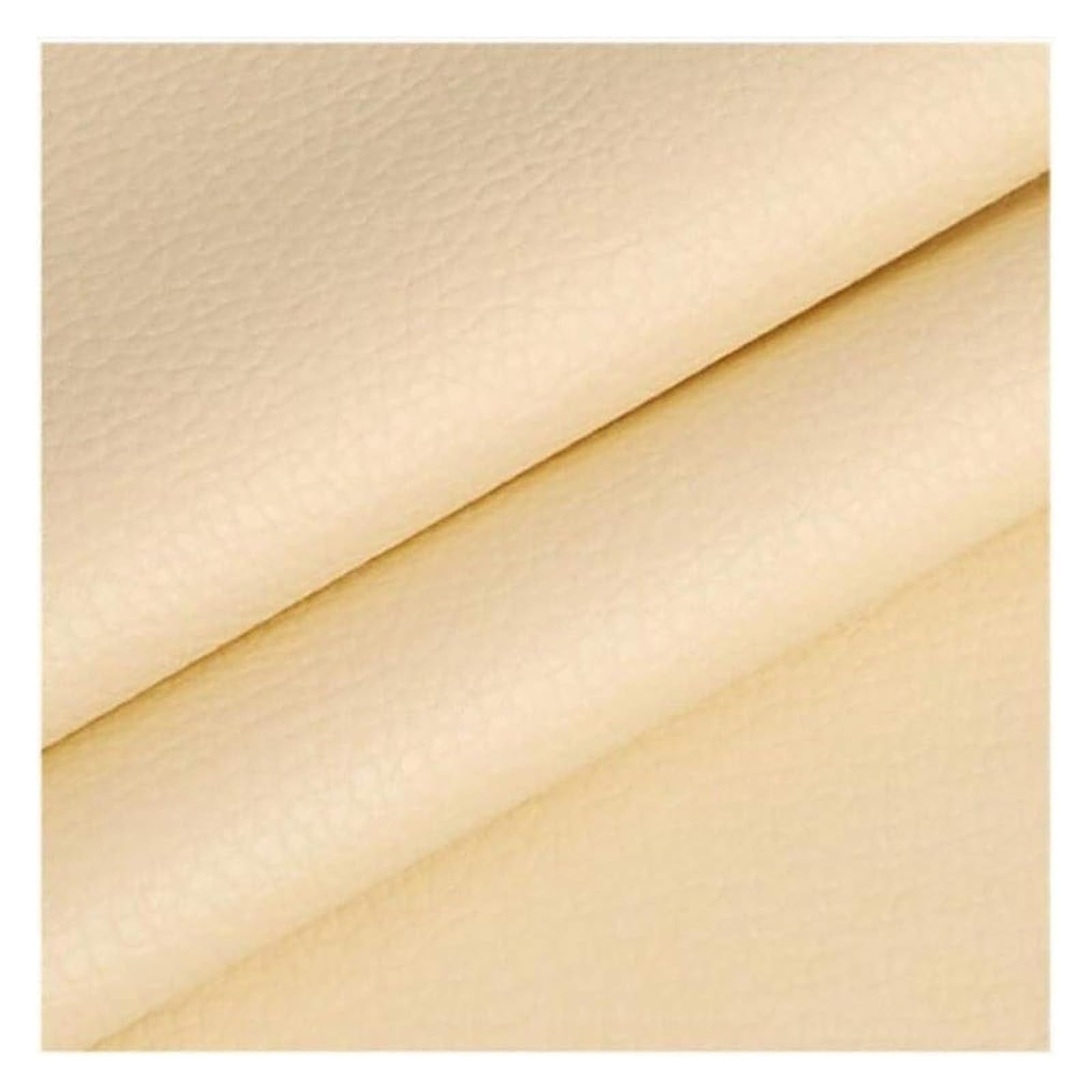 Waterproof Faux Leather Fabric， Faux Leather Leatherette Upholstery Fabric Cream 1.4m X 1m