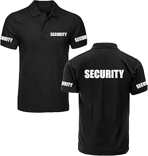 Security Uneek Polo Shirt, Workwear SIA Uniform Staff Bouncer Doorman Bodyguard Security Guard Unisex Adults S-4XL Top