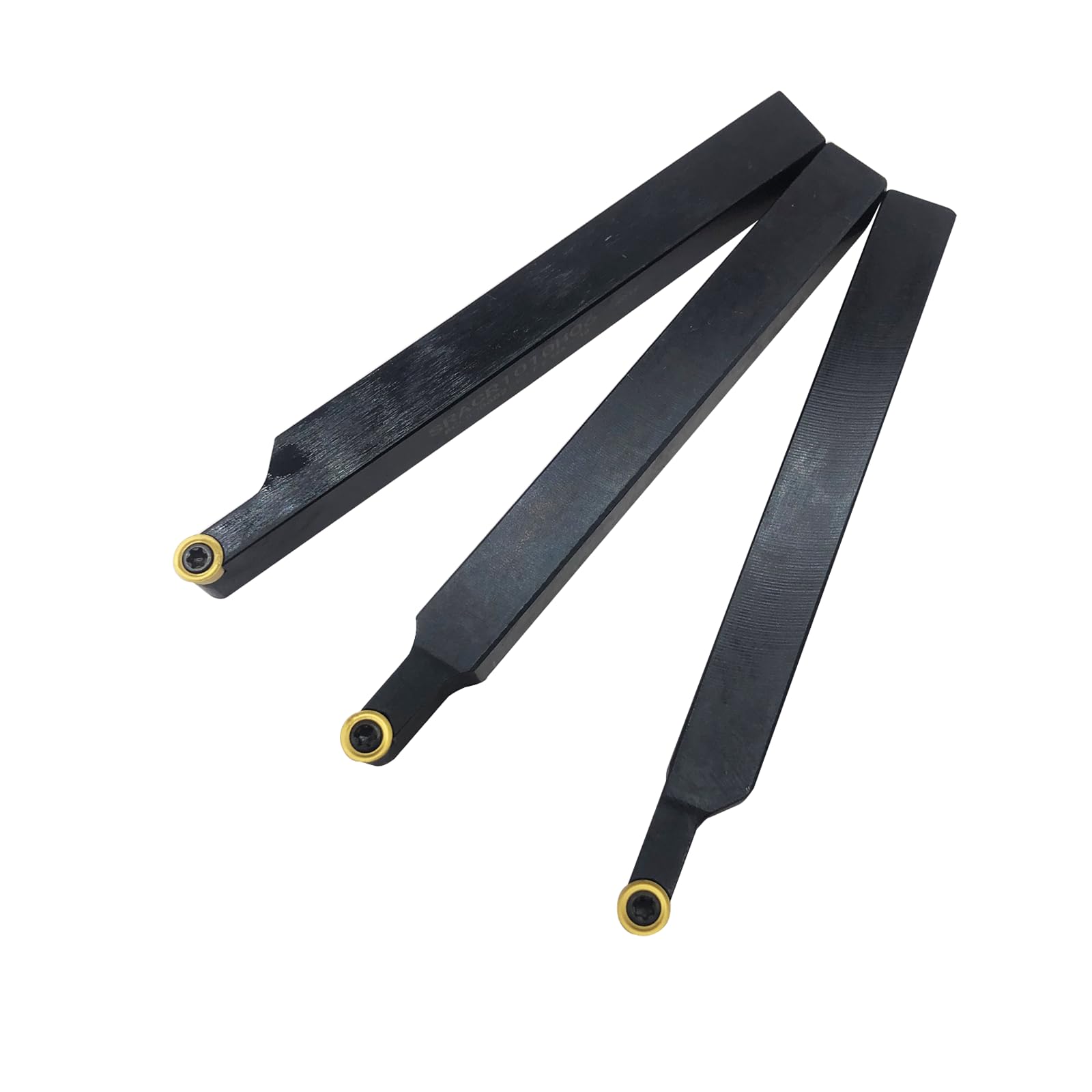 3/8” 1/2" SRACR SRACL SRDCN1010/1212 H06 Lathe Turning Holders Lathe Turning & Profiling Tool Holder with RCMT0602 Round Carbide Milling Inserts (3pcs 3/8” Holders with Yellow Inserts) — Amazon image 3