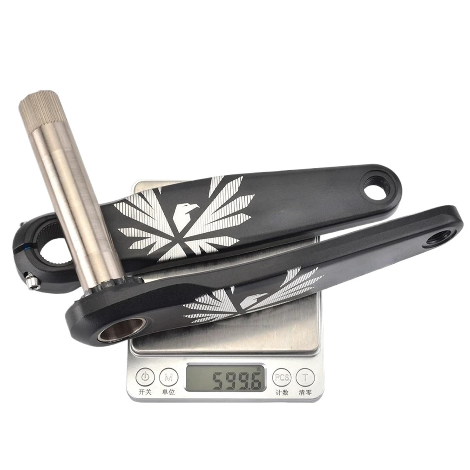 Compatible avec Le pédalier de vélo VTT GOLDIX, 0 degré, 170 mm/175 mm, Alliage d'aluminium, Options de Plateau 30T-38T/18 (Angle de manivelle 36T, 170 mm)