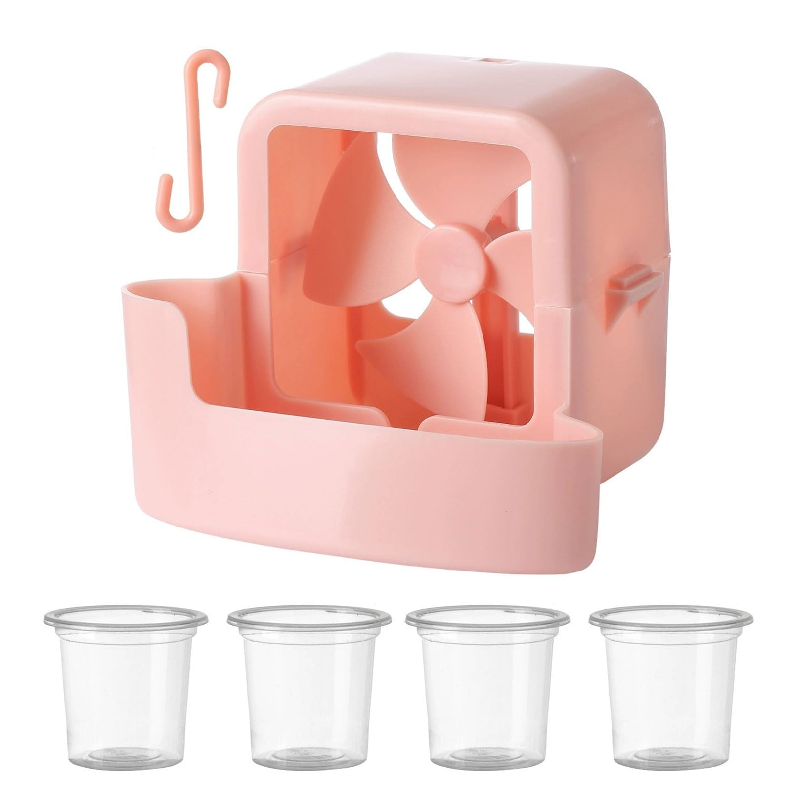 HZBB Efficient Portable Ice Cooling Box Improve Fan Efficiency with Cubes Texture for Home Outdoor Use Portable Fan Cooler with Cups Enhanced Effect PP for Room Workplace Heat Relief