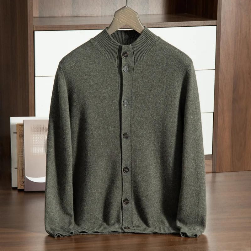 Men's Cashmere Sweater Cardigan Casual Round Neck Button Knitwear Cardigan Versatile Jumper2