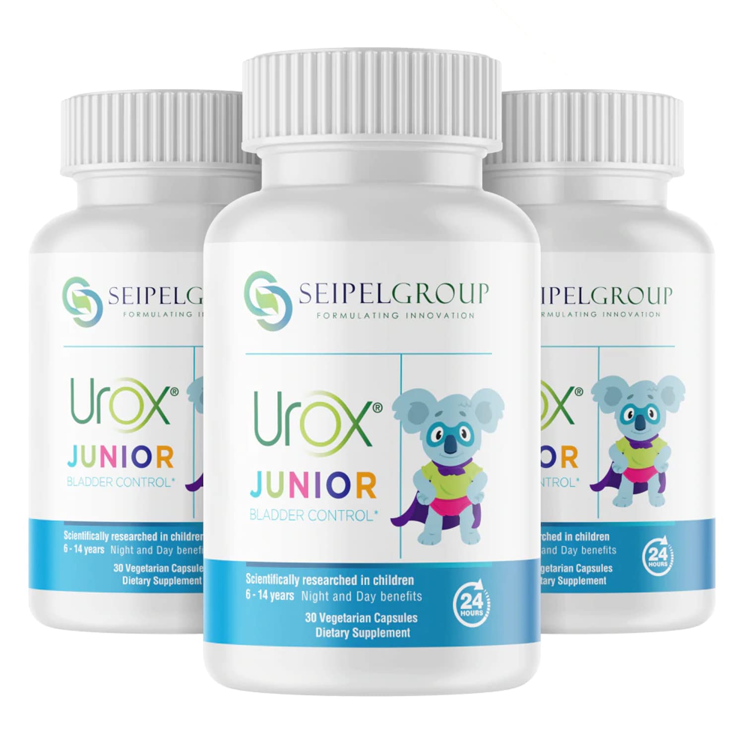 UROX Junior Natural Bladder Control - Nocturnal Enuresis or Bedwetting Supplements, 30 Vegetarian Ca