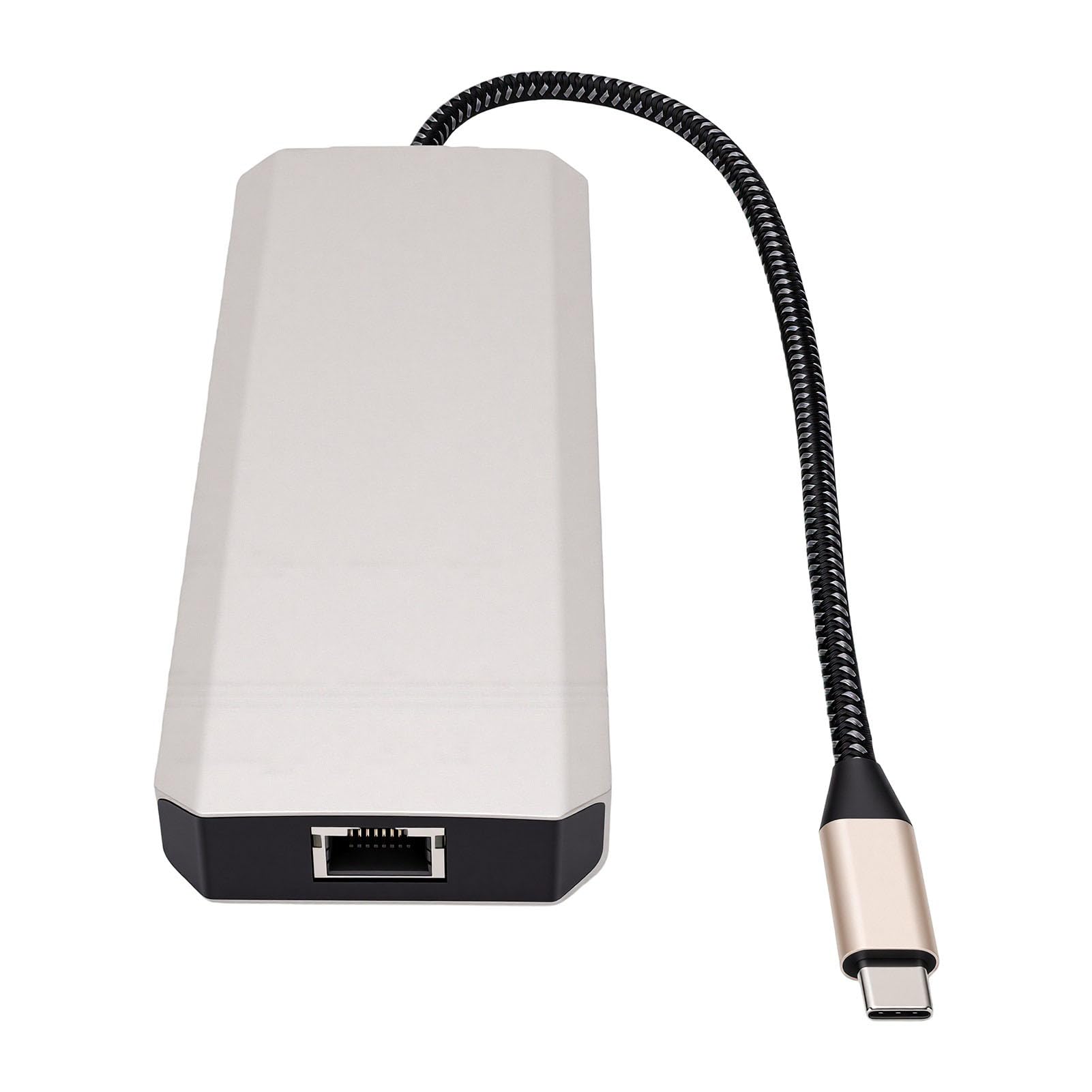 Dpofirs Stacja Dokująca USB C z 3 Wyjściami Wideo, Uniwersalna Stacja