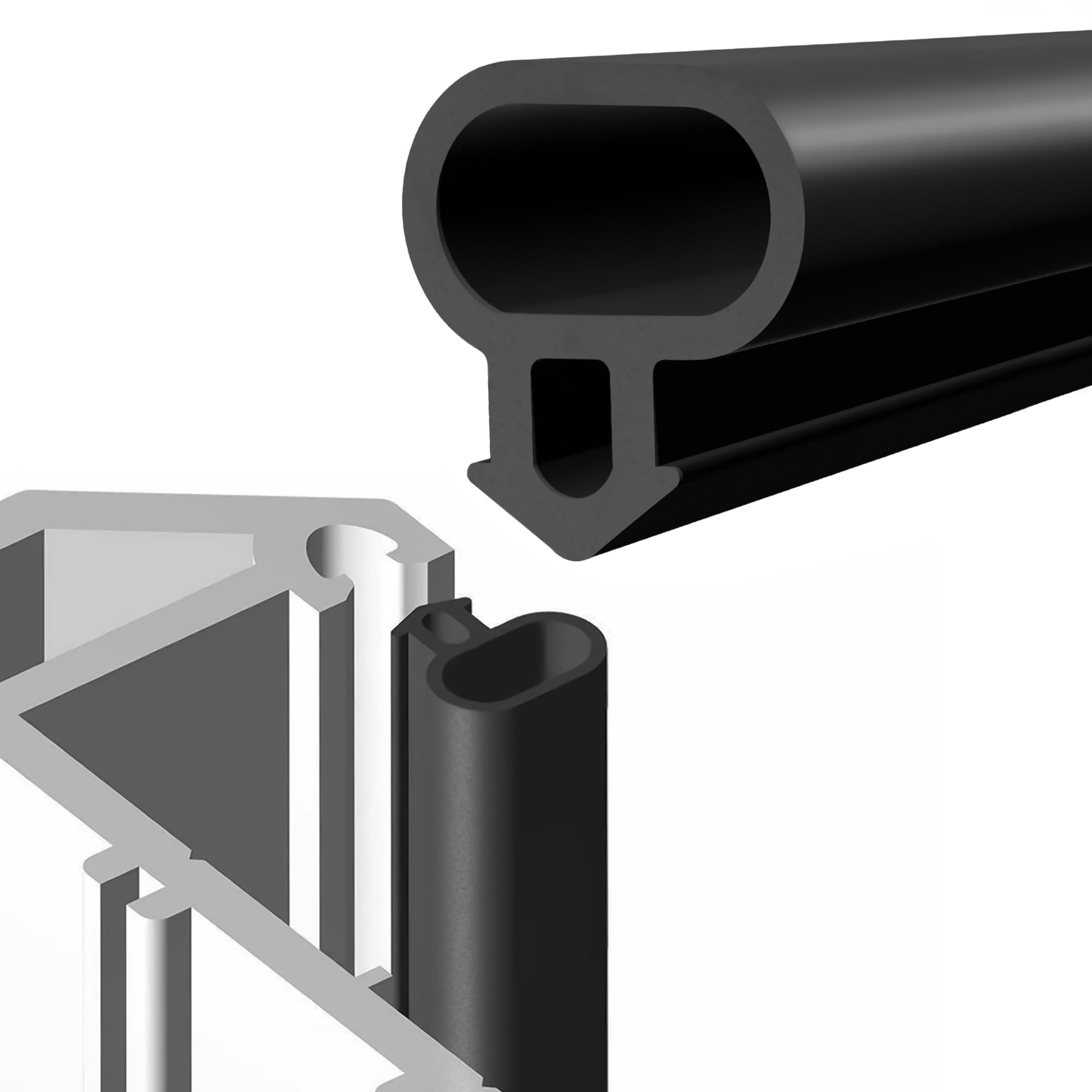 UPVC Window & Door Seal Strip, Black