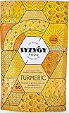 💓 ¿TENDRÉ SUPERPODERES SI CONSUMO CÚRCUMA ECOLOGICA CON PROBIÓTICO? Lamentablemente si tomas la cúrcuma orgánica Syzygy no tendrás superpoderes. Lo que si te decimos es que si la consumes regularmente te servirá como fuente de vitaminas y minerales como la vitamina C y el calcio que contribuye a la formación normal de colágeno para huesos, para articulaciones y músculos. Además al contener probiótico incrementará el poder antiinflamatorio y antioxidante de nuestra cúrcuma de máxima absorción.