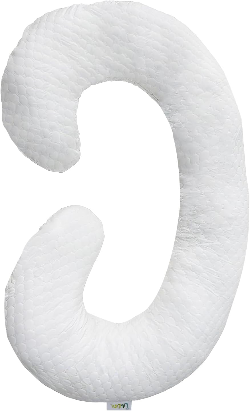 Cooling Pregnancy Pillow for Sleeping, U-Shaped Pillows for Pregnant Women, Maternity Pillow, White - Image 1 of 2