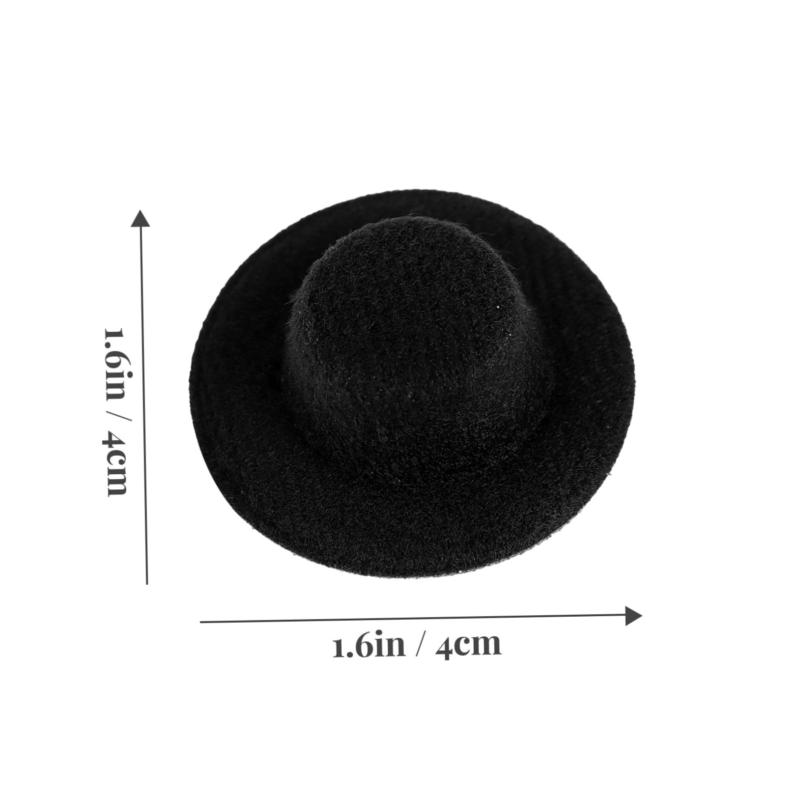 ERINGOGO 1 Set Miniature Hat and Sunglasses Black Jazz Hats Sunglasses for Doll Accessories for Projects Costumes and Creative Play Great Present