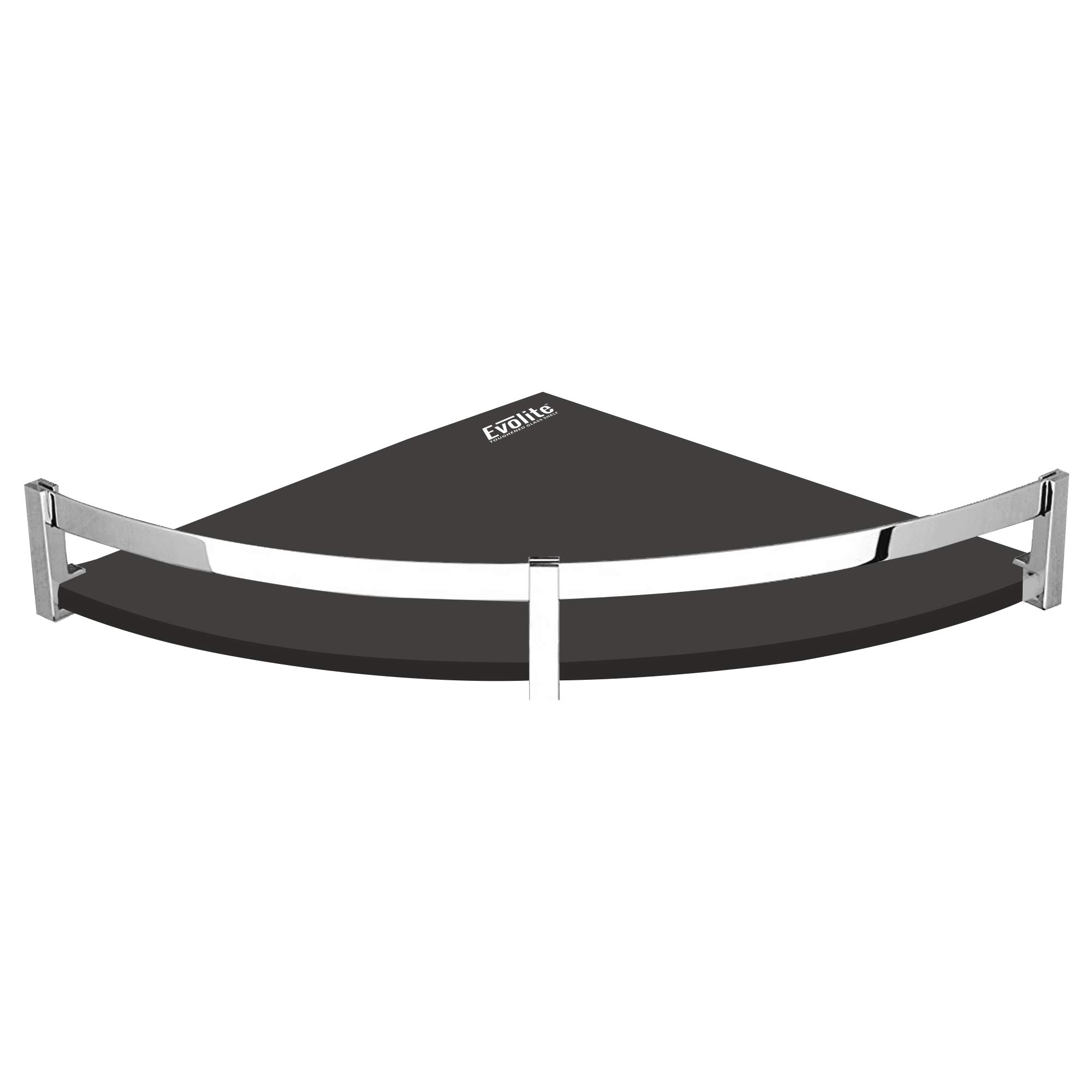 Evolite Premium Tempered Black Glass Corner for Bathroom Kitchen and Wall Mount Storage100% Pure Brass Accessories with Fitted Brackets - 6mm Toughened Glass Shelf (12x12 inch)(Pack of 1) (B08SBQNXSL) Amazon Price History, Amazon Price Tracker