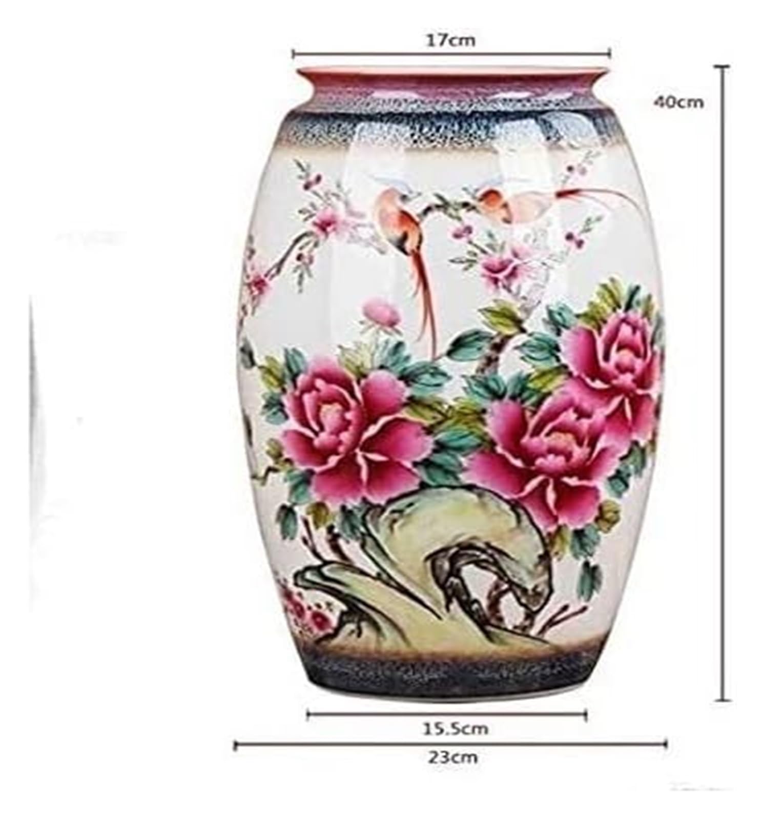 Wazon Kwiat Słynna Porcelana Kapitał Glina Kaolinowa Vintage Chiński Duża Butelka Salonowa Klasyczne Style Pastelowy Stół