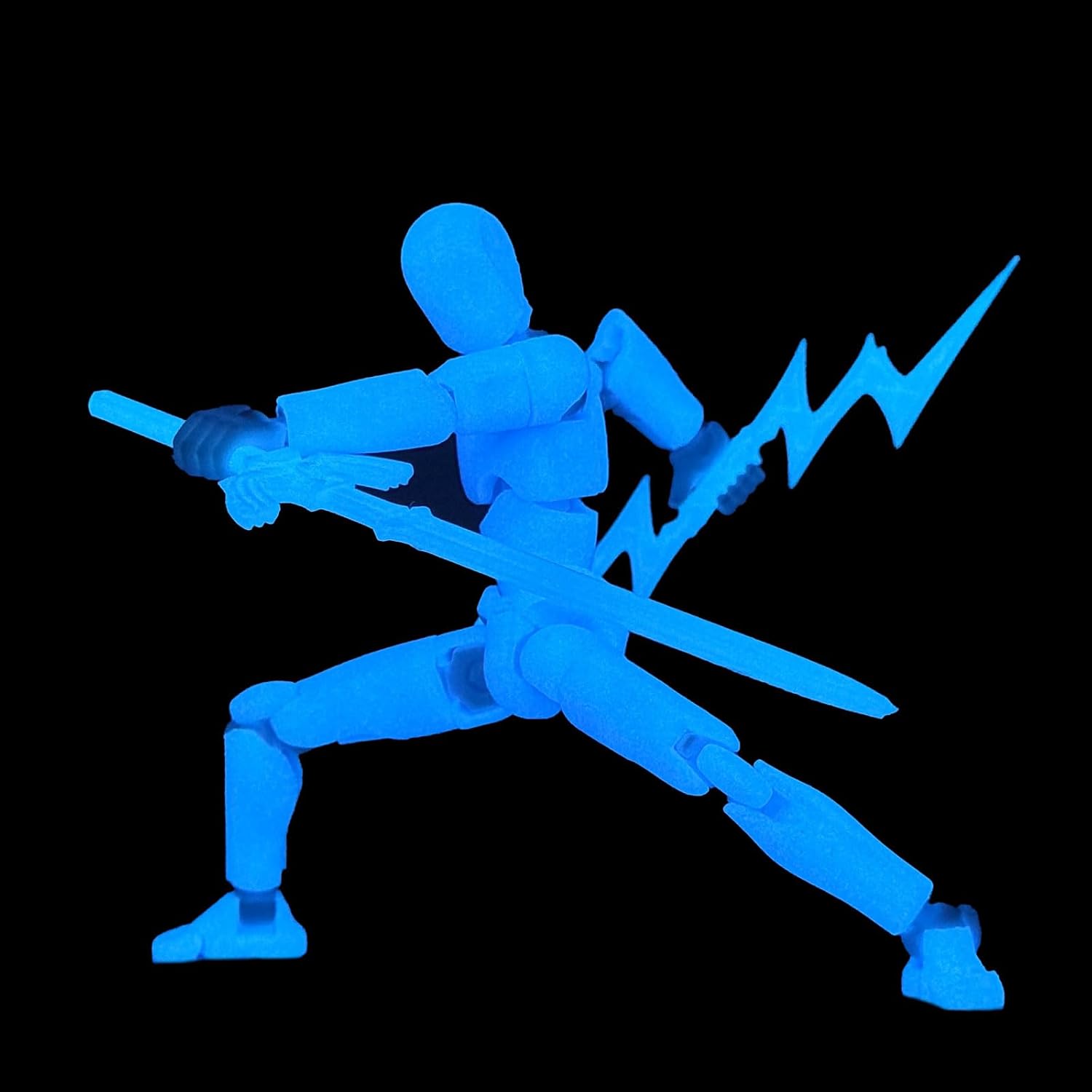 Luminous Titan 13 Action Figures Set, Multi-Colored Dummy 13 Lucky Robo Dummy Nova Collection, 3D Printed with Laser Saber, 5-Pack (5-Colors)