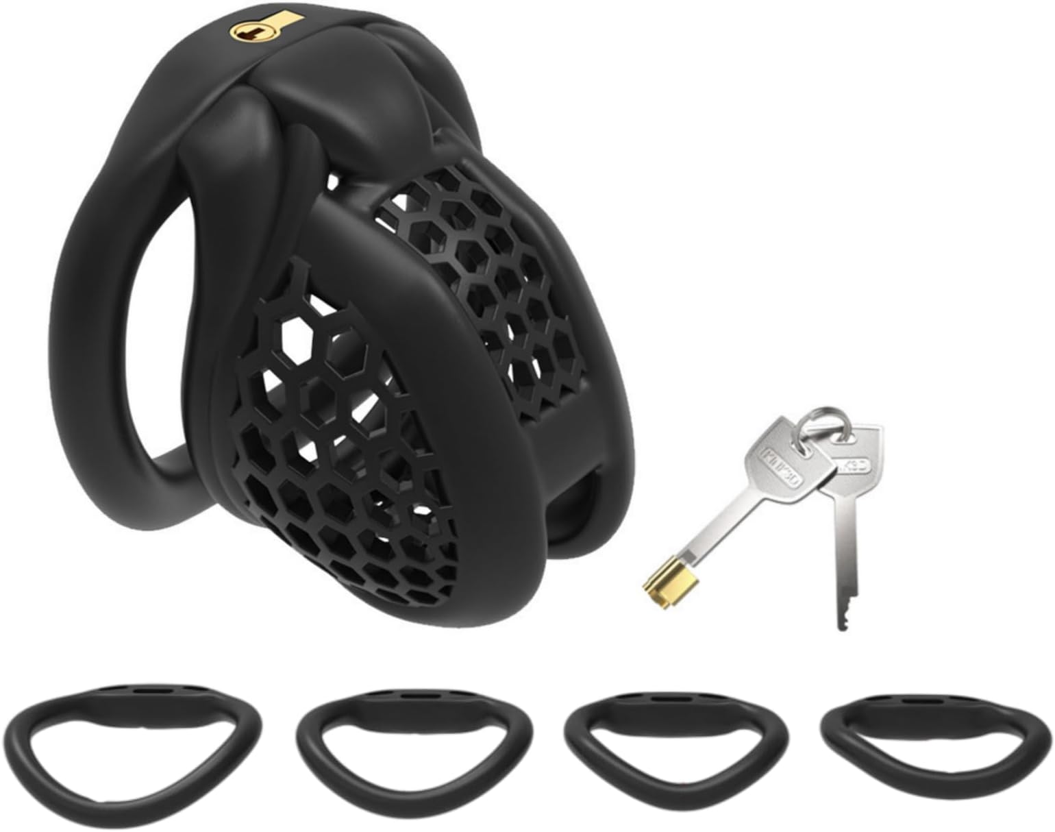 Honeycomb Small Anti-Slip Cage - Built-in Cage with 4 Arc Rings (38/43/48/52mm) - ushlZ26 (Black, Nano)