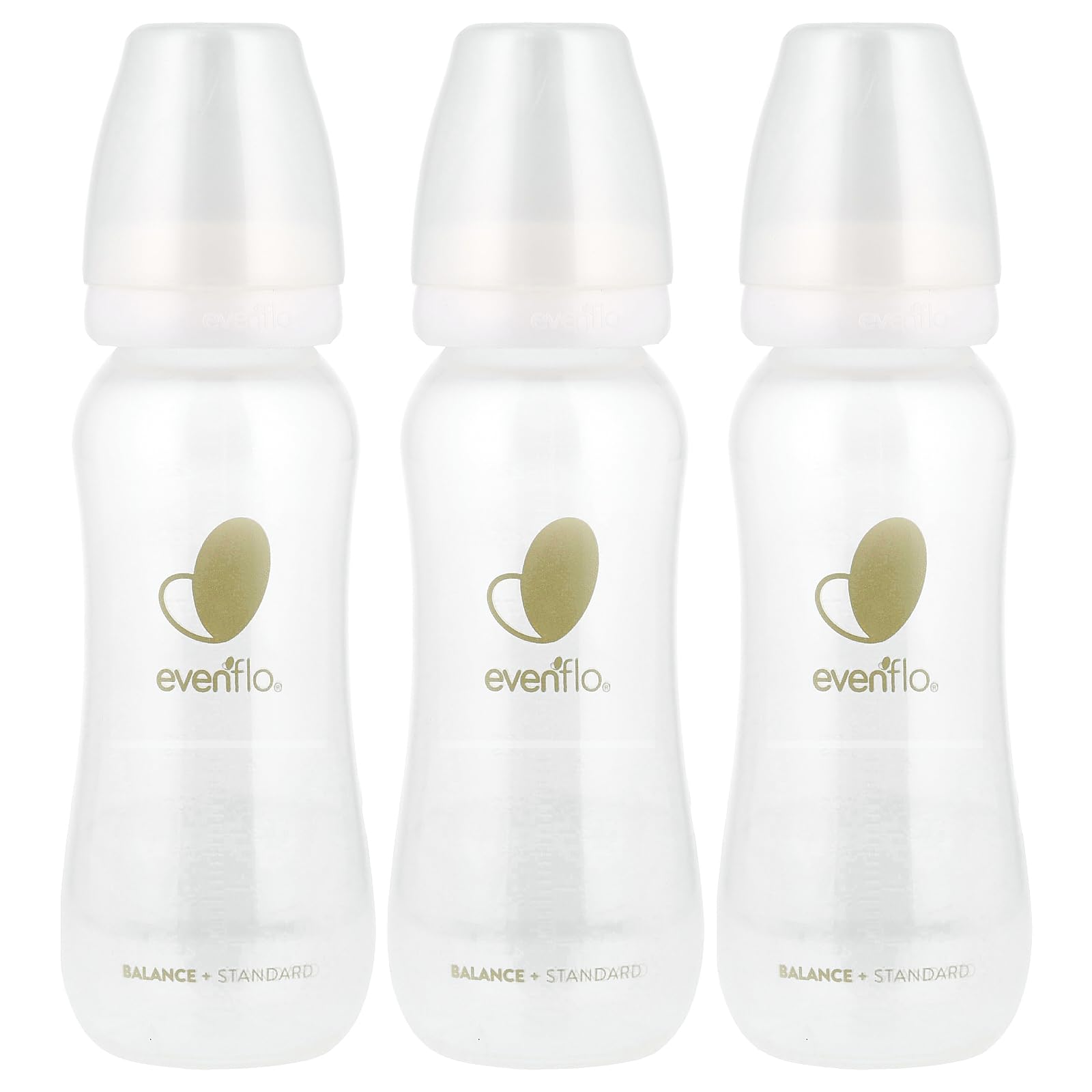 Evenflo Feeding Balance+ Botellas, estándar, 0+ meses, flujo lento, 3 botellas, 9 oz (9.1 fl oz) : Bebés