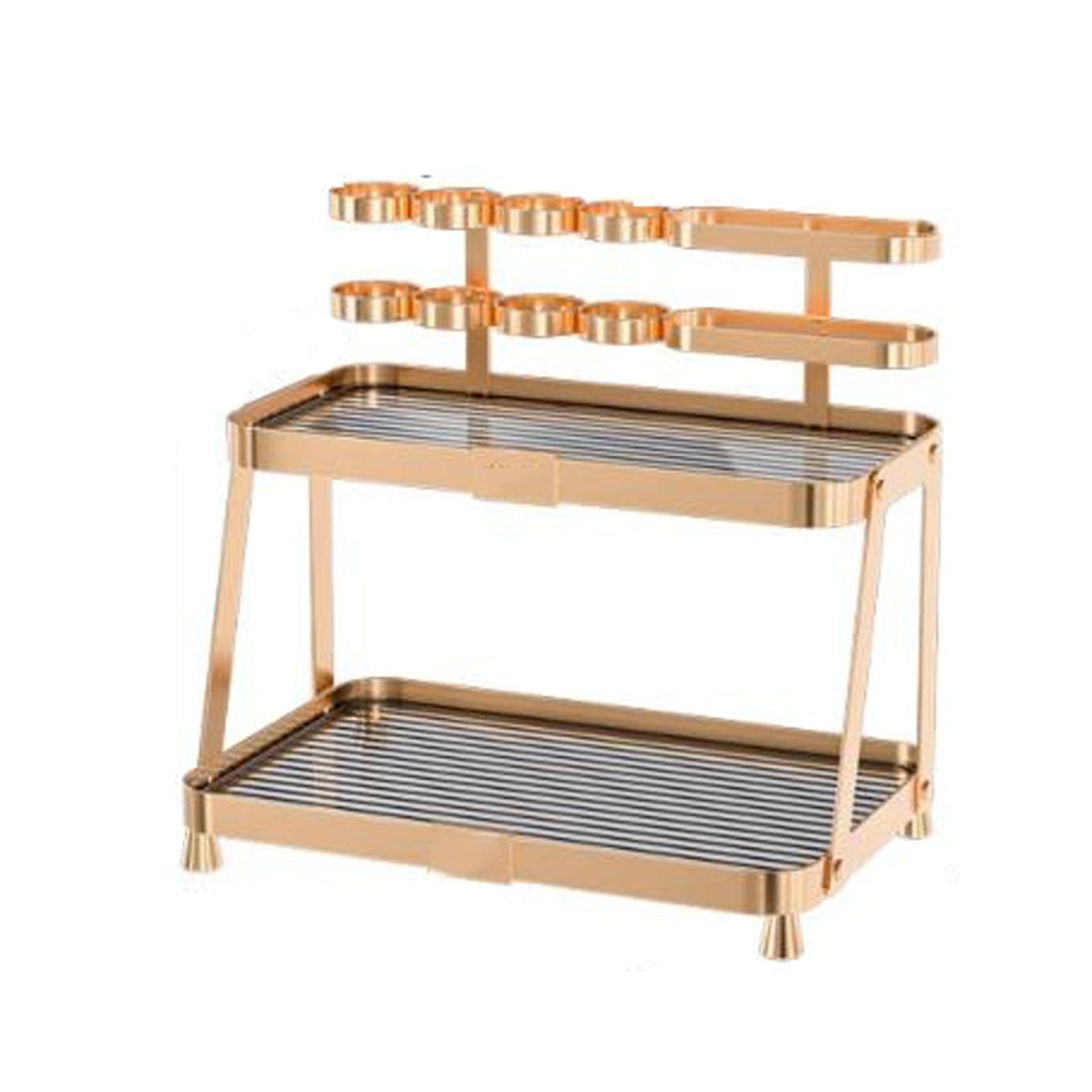 K5C7S3W9D6 Vanity Table Organiser 2 Tier Makeup Organizer Rack, Bathroom Vanity Organizers and Storage, Ideal for Desk and Dresser Countertops, Great for Cosmetics, skincare, Lipsticks, Nail Care