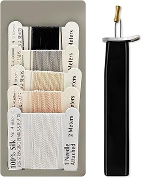 أداة Hobbyworker Jewelry Bead Knotting Tool ، قم بإنشاء العقائد الآمنة وخيط الحرير 100٪ لصنع المجوهرات والخرز