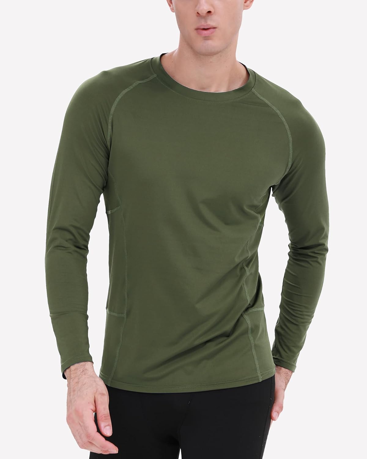 BOOMCOOL 1/3 Pack Long Sleeve Compression Shirts for Men Workout Clothes Gym T Shirt for Rash Guard Sports Undershirt - Image 4