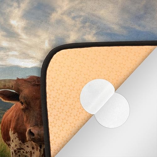 Miniatura 8 de Longhorn Steer - Tapetes de cocina acolchados antifatiga, antideslizantes, lavables, para el hogar, oficina, fregadero y lavandería, 39 x 20 pulgadas