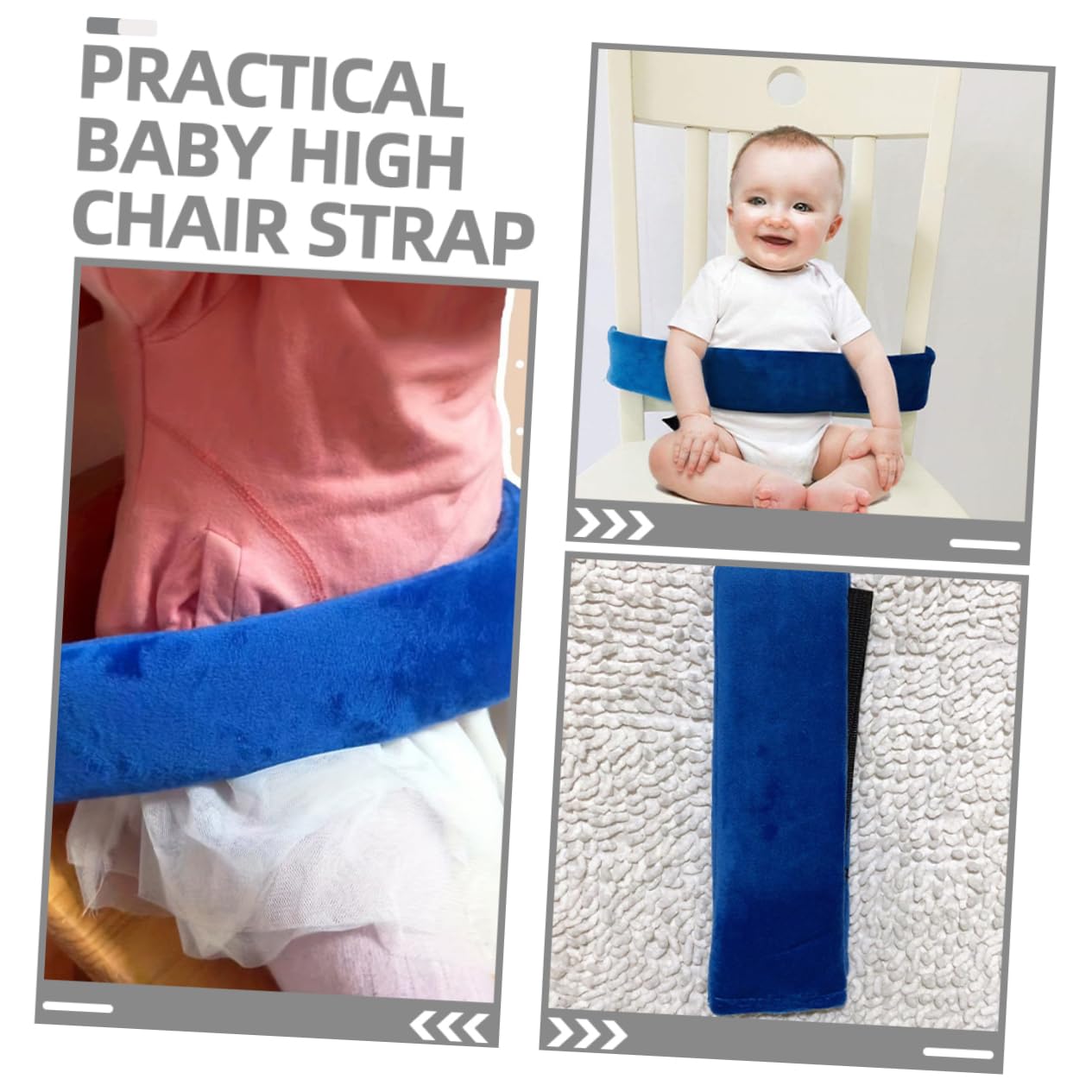 2pcs Adjustable High Chair Strap for Infants Portable Safety Harness Belt for Toddler Dining Comfortable Fabric Safety Features for Strollers and High Chairs