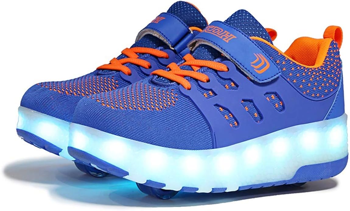 WXBYDX Sport Chaussures De Skate à roulettes，LED Chaussures à roulettes