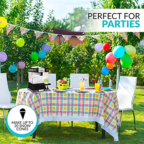 Nostalgia Rsm602 Countertop Snow Cone Maker Makes 20 Icy Treats, Includes 2 Reusable Plastic Cups & Ice Scoop #TOP4