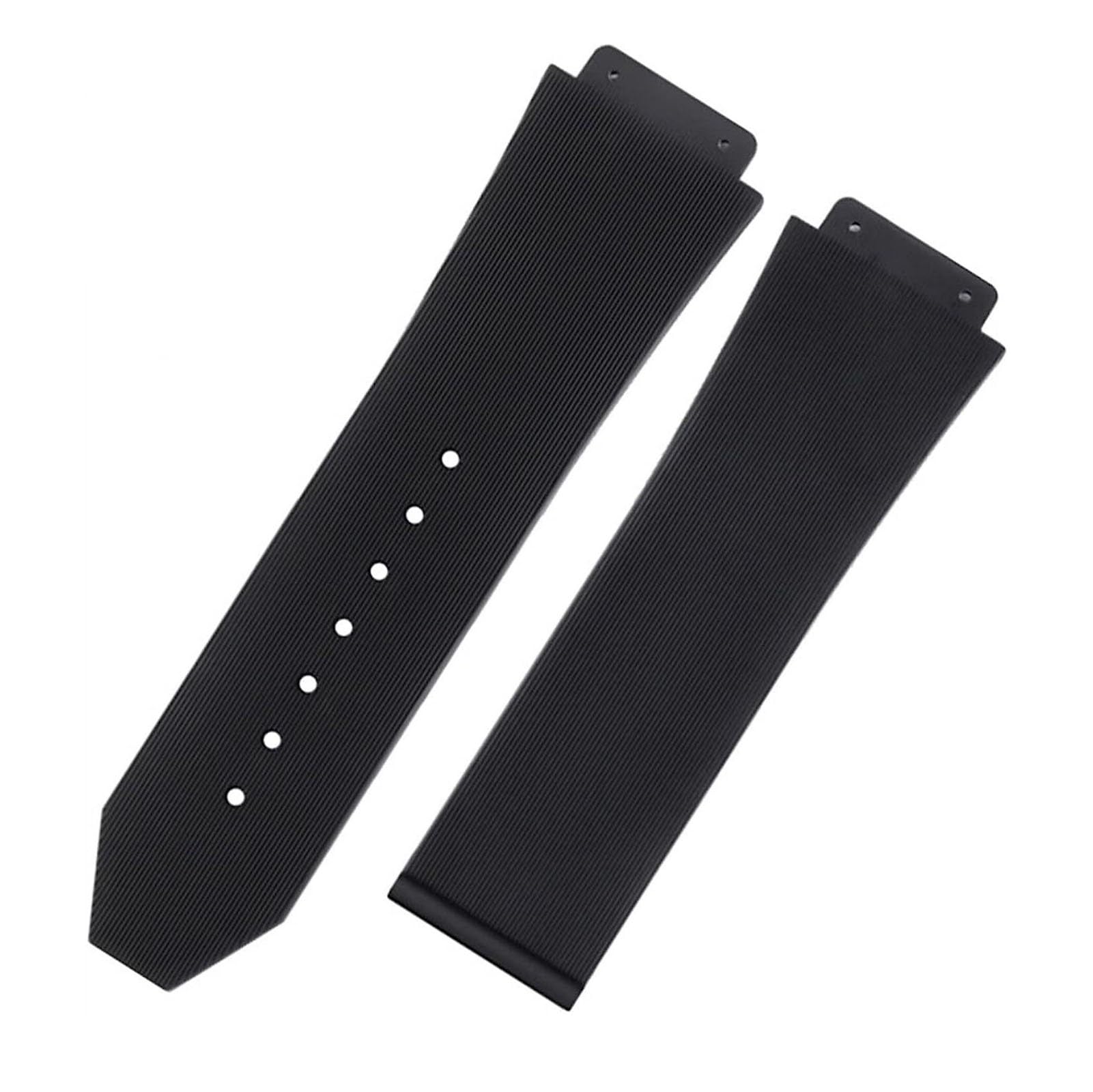 hooson Rubber Watch Strap For HUBLOT Big Bang Classic Fusion Universe Series Men Women Vertical Stripe Road Bracelet 26mm*19mm