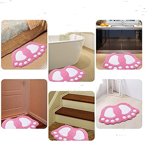 Vista 34 de MIFXIN Tapete de baño antideslizante con pies grandes, absorbente, para baño, inodoro, ducha, cocina, decoración del hogar (gris, 19 x 26 pulgadas)