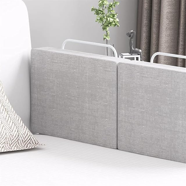 BAICHUN Anti-Fall Bed Guardrail, 5 Gears Adjustable Kids Guard Fence, Safety Bumper Rail For Toddlers & Kids,Bed Side Rail Guard For Travel And Home Use(Size:60cm,Color:Grey)