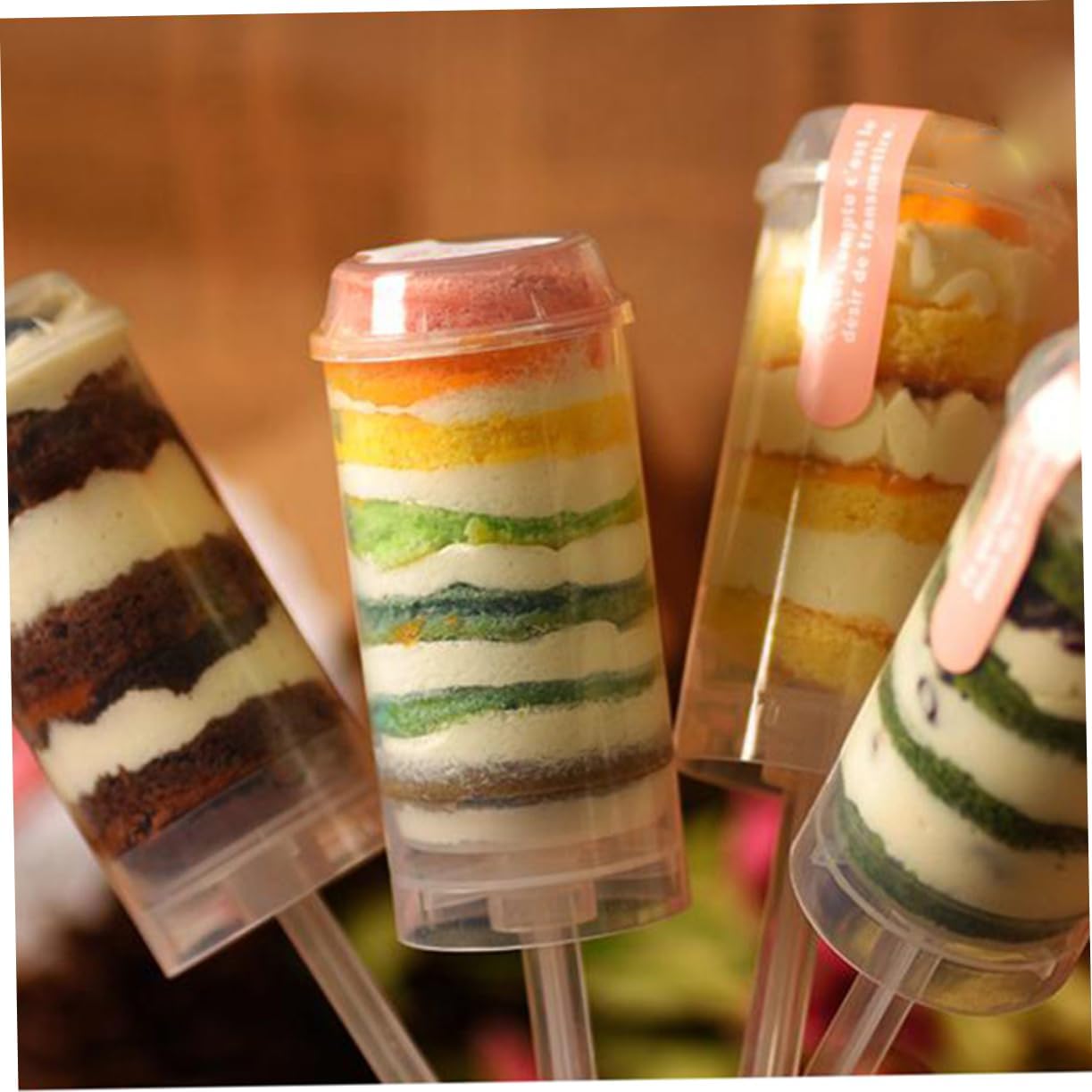 Push-up Cake Pop Containers 24 Pack Round Cake Pop Lids for Decorations