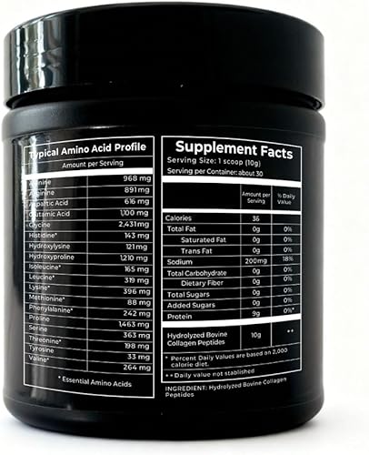 Miniatura 2 de Péptidos de colágeno hidrolizados tipo I y II, sin sabor, 100% alimentados con pasto, bovino criado en pastos, sin OMG, sin gluten, aditivos o