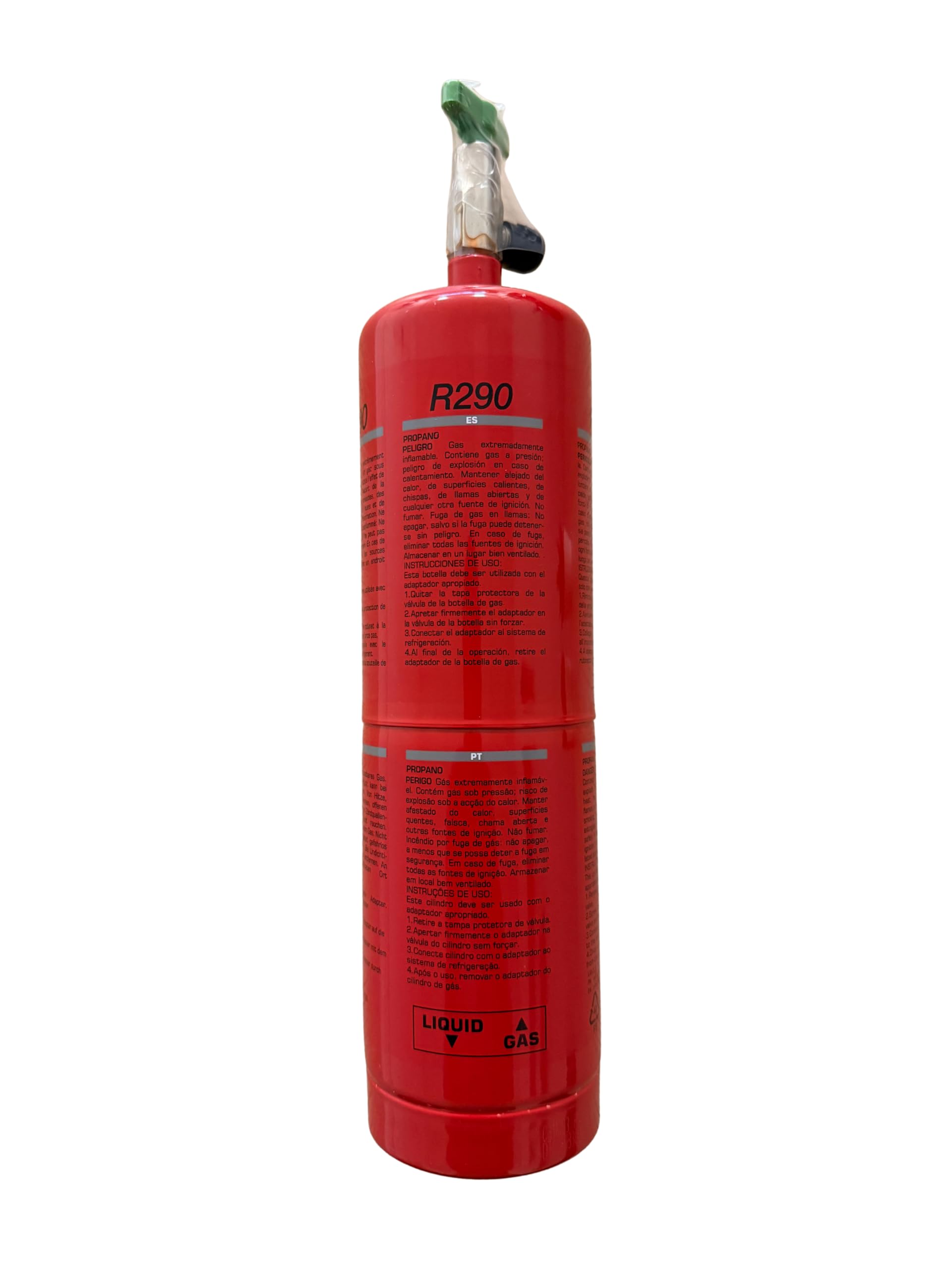 Gas Refrigerante R290 Alta Pureza | Ecológico | Máxima Eficiencia Energética | Compatible con Aires Acondicionados, Bombas de Calor y Equipos de Refrigeración | 400gr Carga Neta