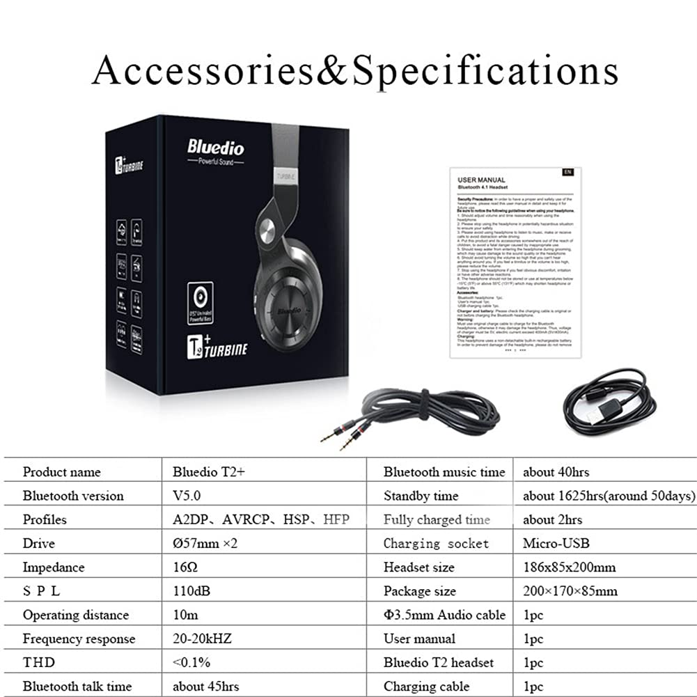 Inalámbrico sobre Auriculares con Oreja con Sonido Estéreo HiFi, Auriculares Estéreo HiFi con Micrófono Y Euríficos De Proteínas Blandas, para Celular/TV/PC/Oficina Domiciliaria